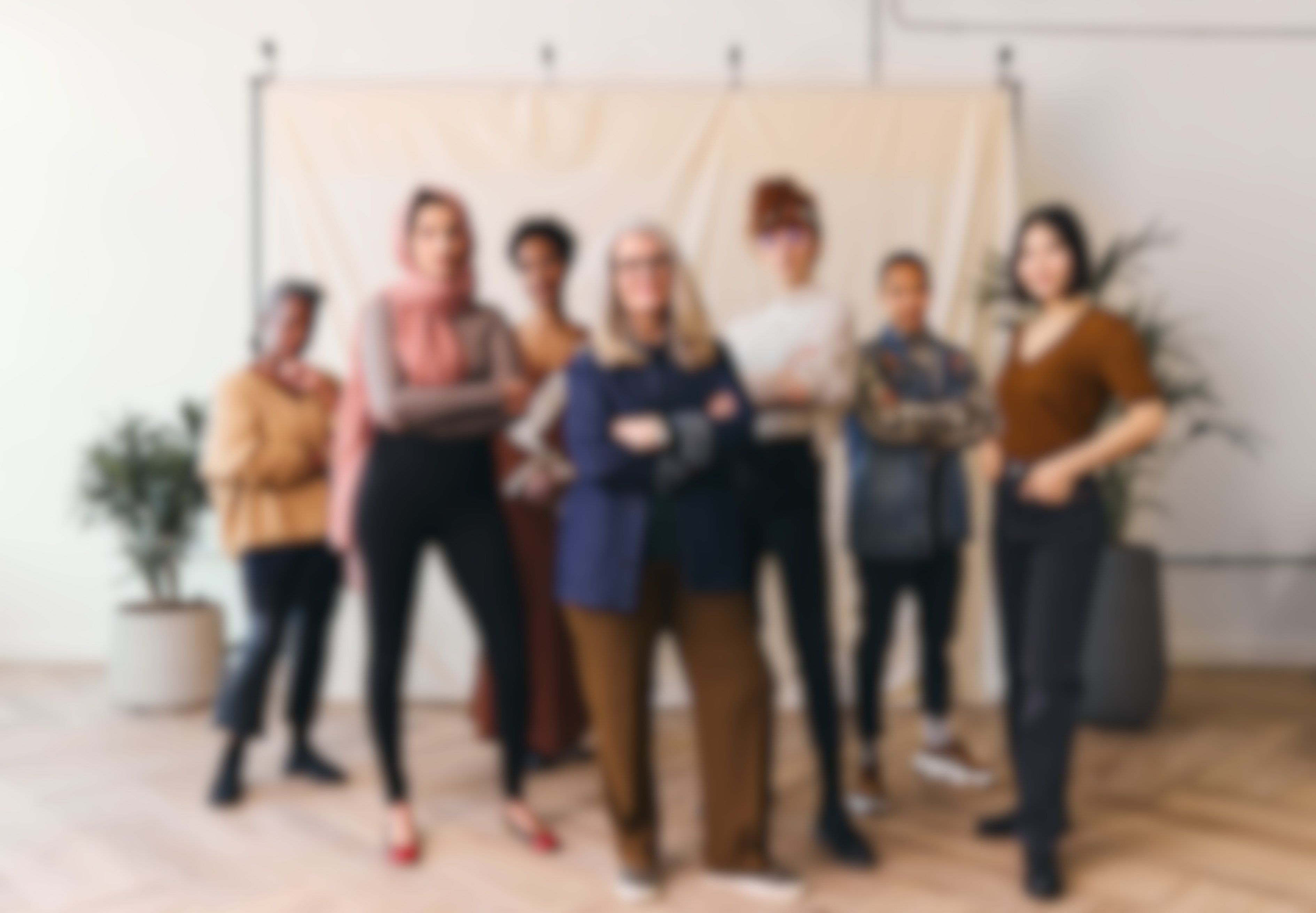 International Women's Day Portrait of Multi Ethnic Mixed Age Range Women Looking Confidently towards Camera